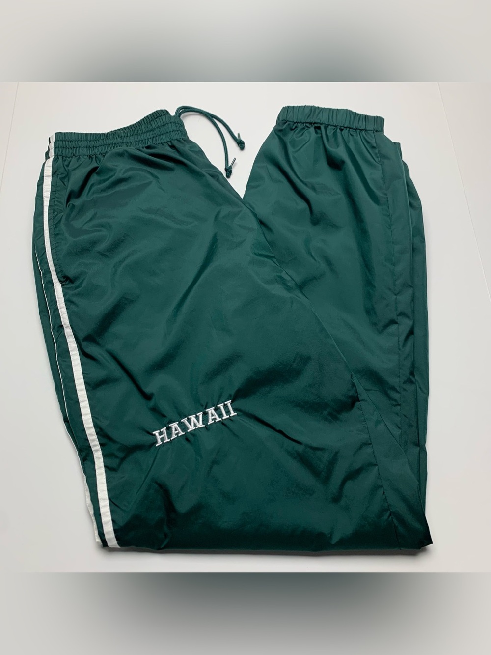 Vintage Croft & Barrow Track Pants Y2k Baggy Green Lined Windbreaker Mens Medium